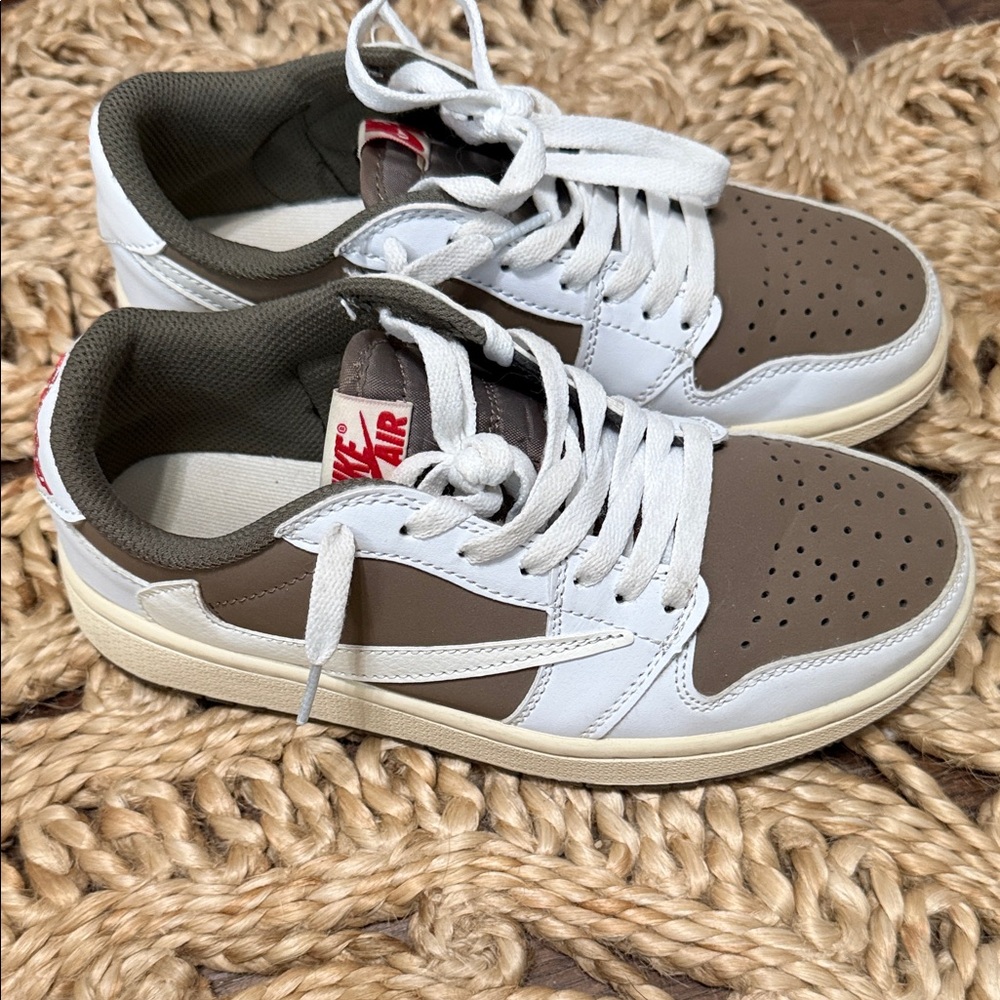 Nike Air White and Brown Sneakers
